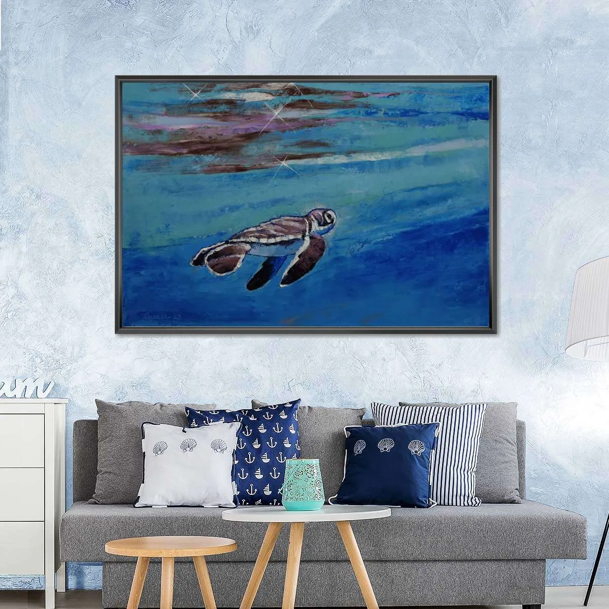 A Baby Sea Turtle Wall Art