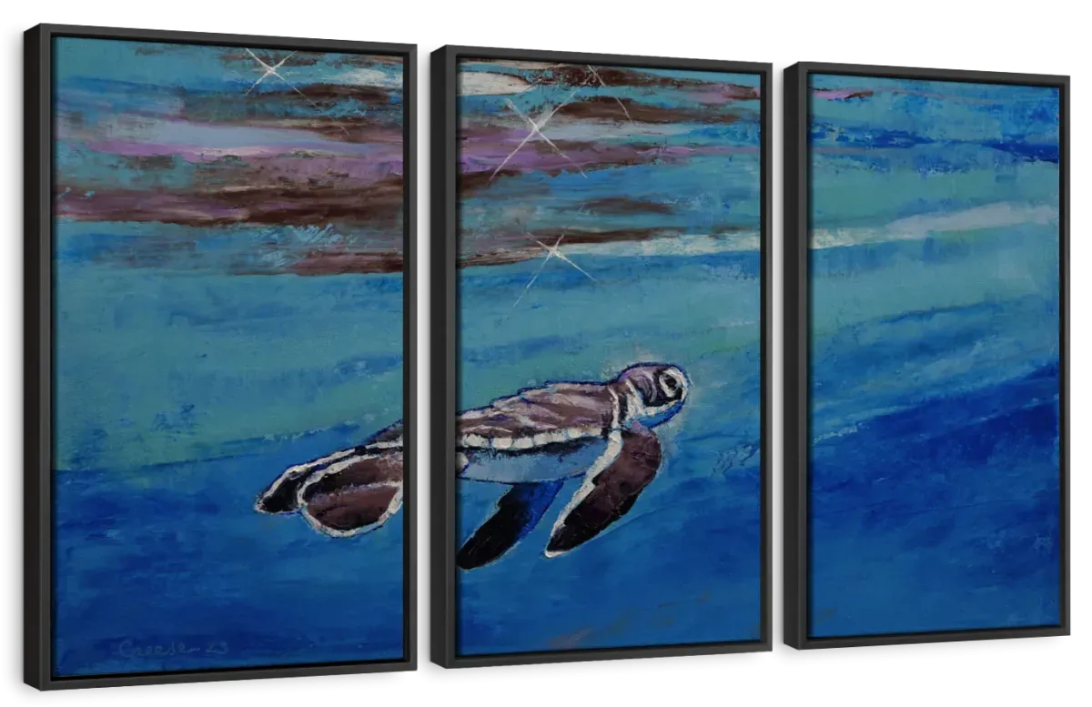 A Baby Sea Turtle Wall Art