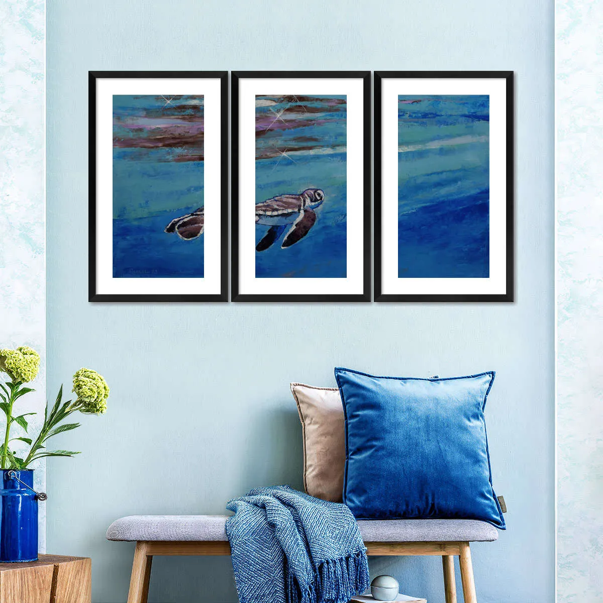 A Baby Sea Turtle Wall Art