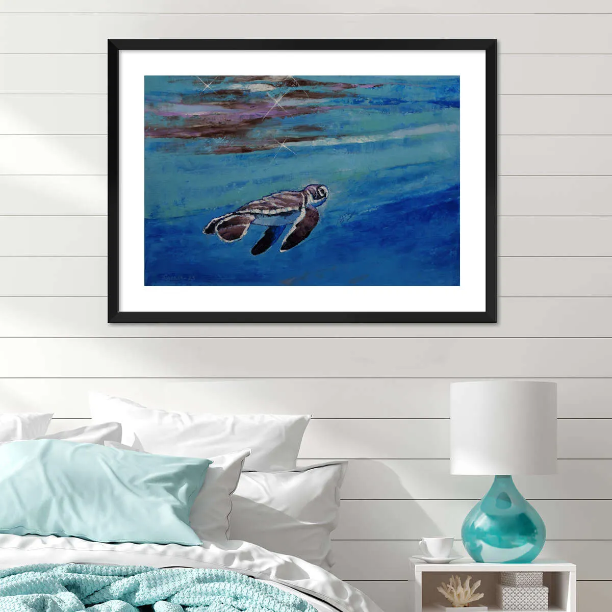 A Baby Sea Turtle Wall Art