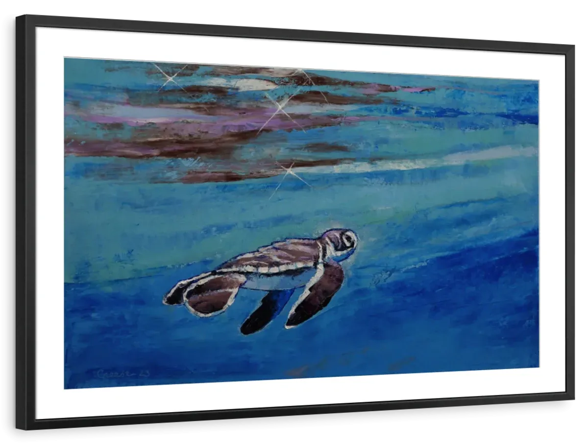 A Baby Sea Turtle Wall Art