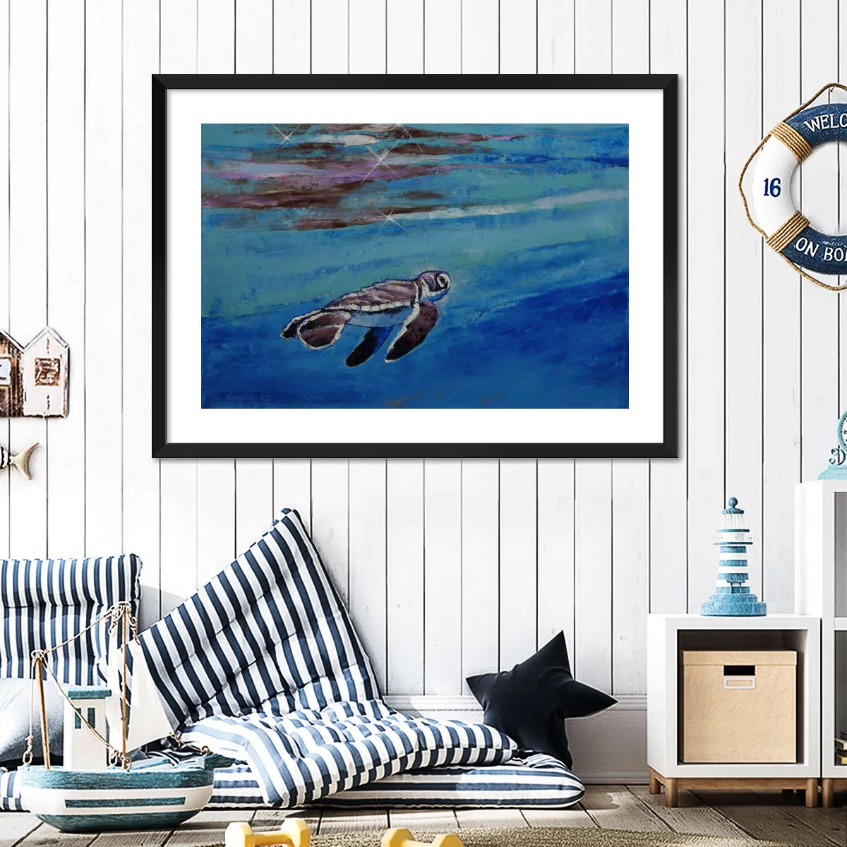 A Baby Sea Turtle Wall Art