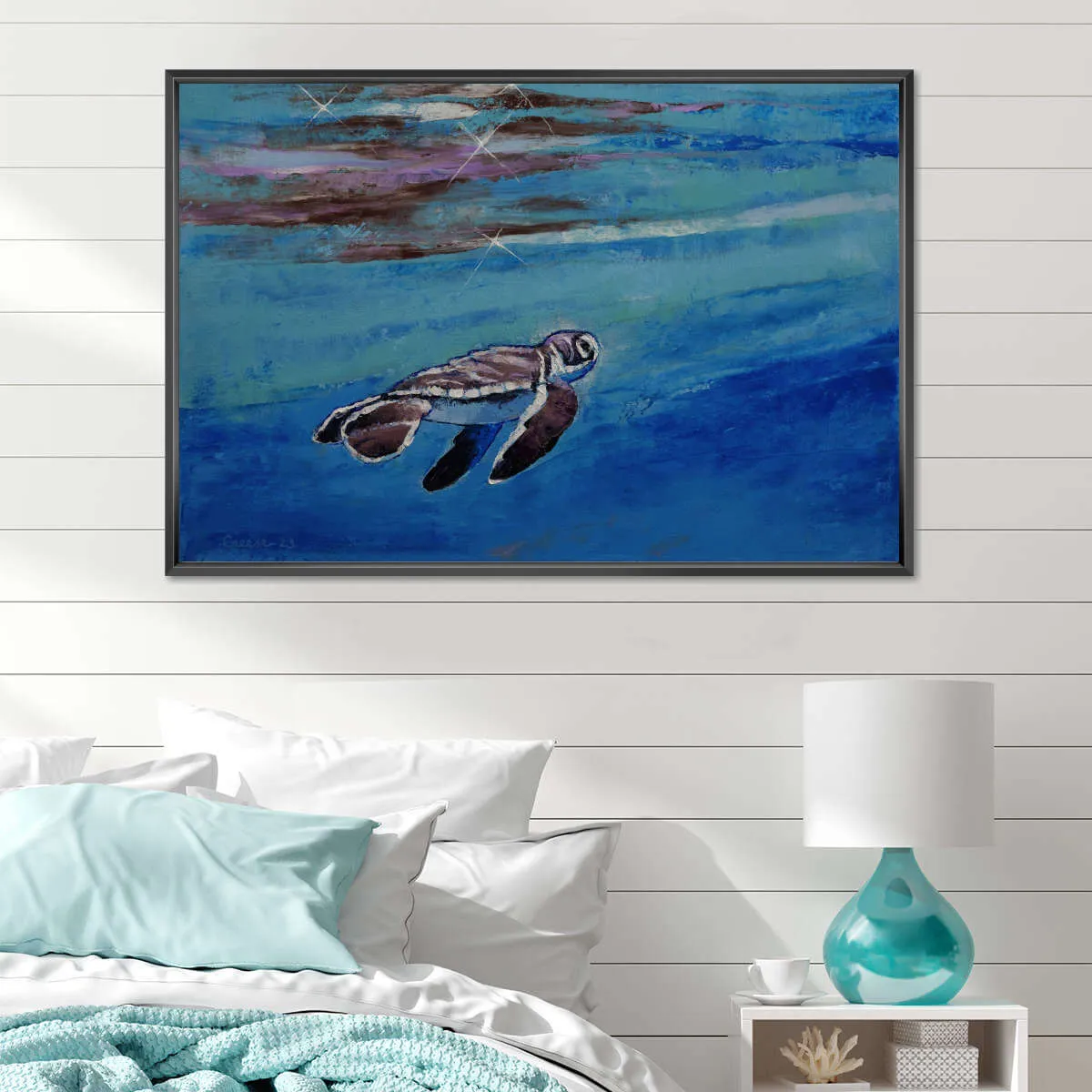 A Baby Sea Turtle Wall Art