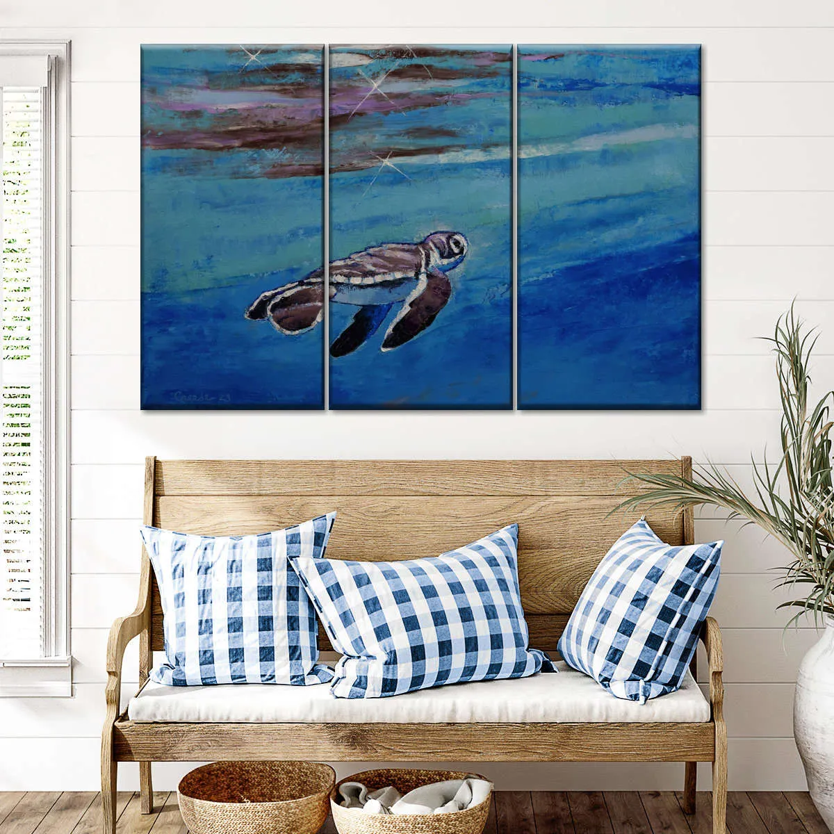 A Baby Sea Turtle Wall Art