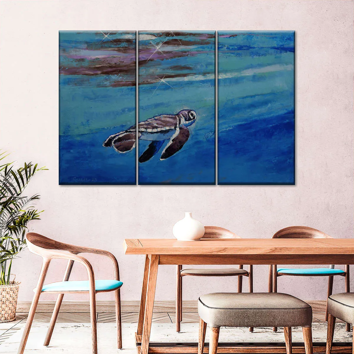 A Baby Sea Turtle Wall Art