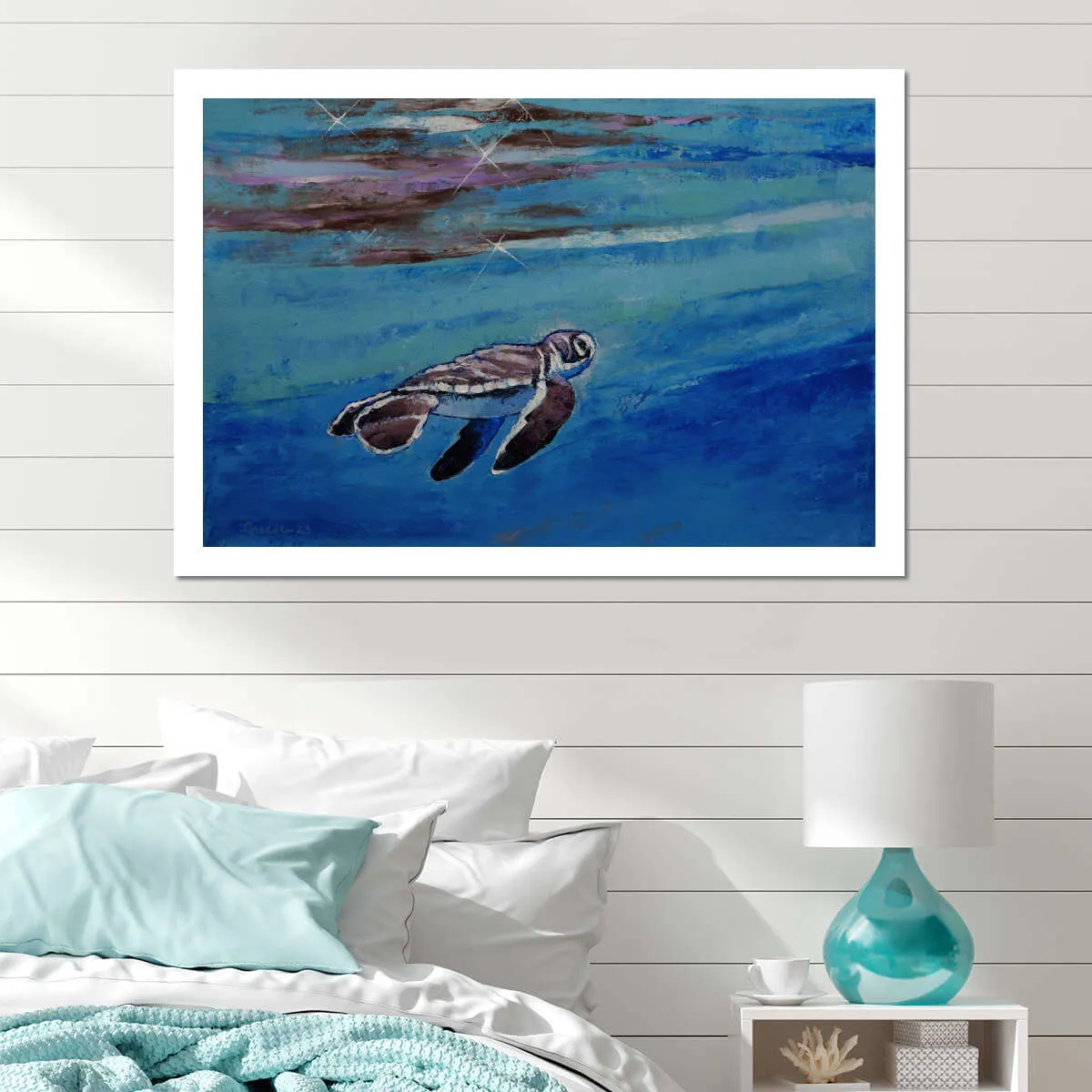 A Baby Sea Turtle Wall Art