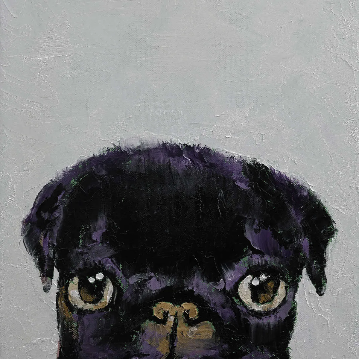 A Black Pug Wall Art