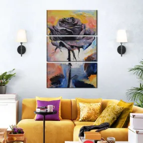 A Black Rose Wall Art