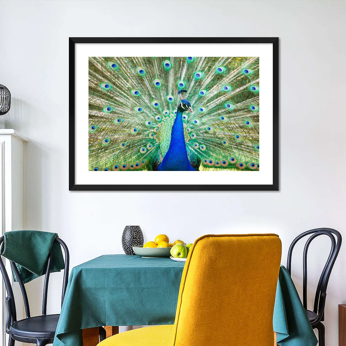 A Colorful Peacock Wall Art