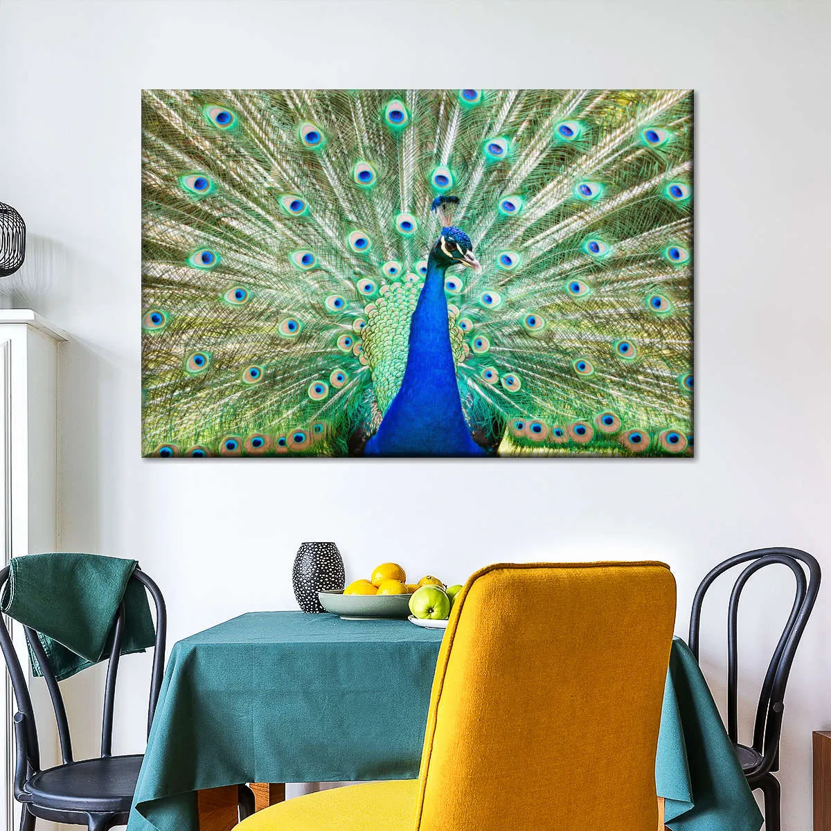 A Colorful Peacock Wall Art