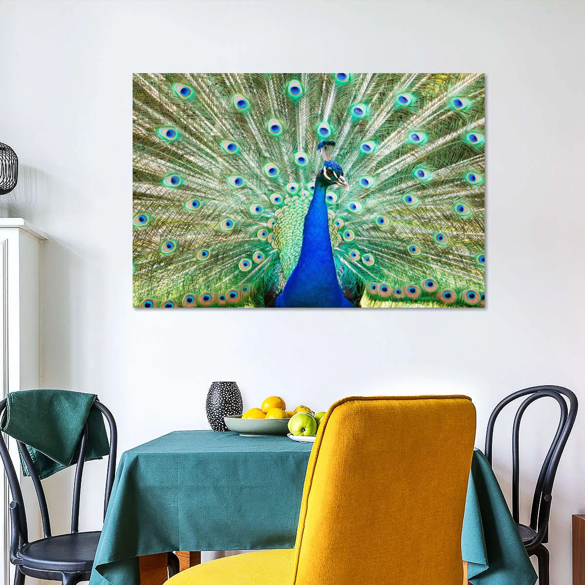 A Colorful Peacock Wall Art