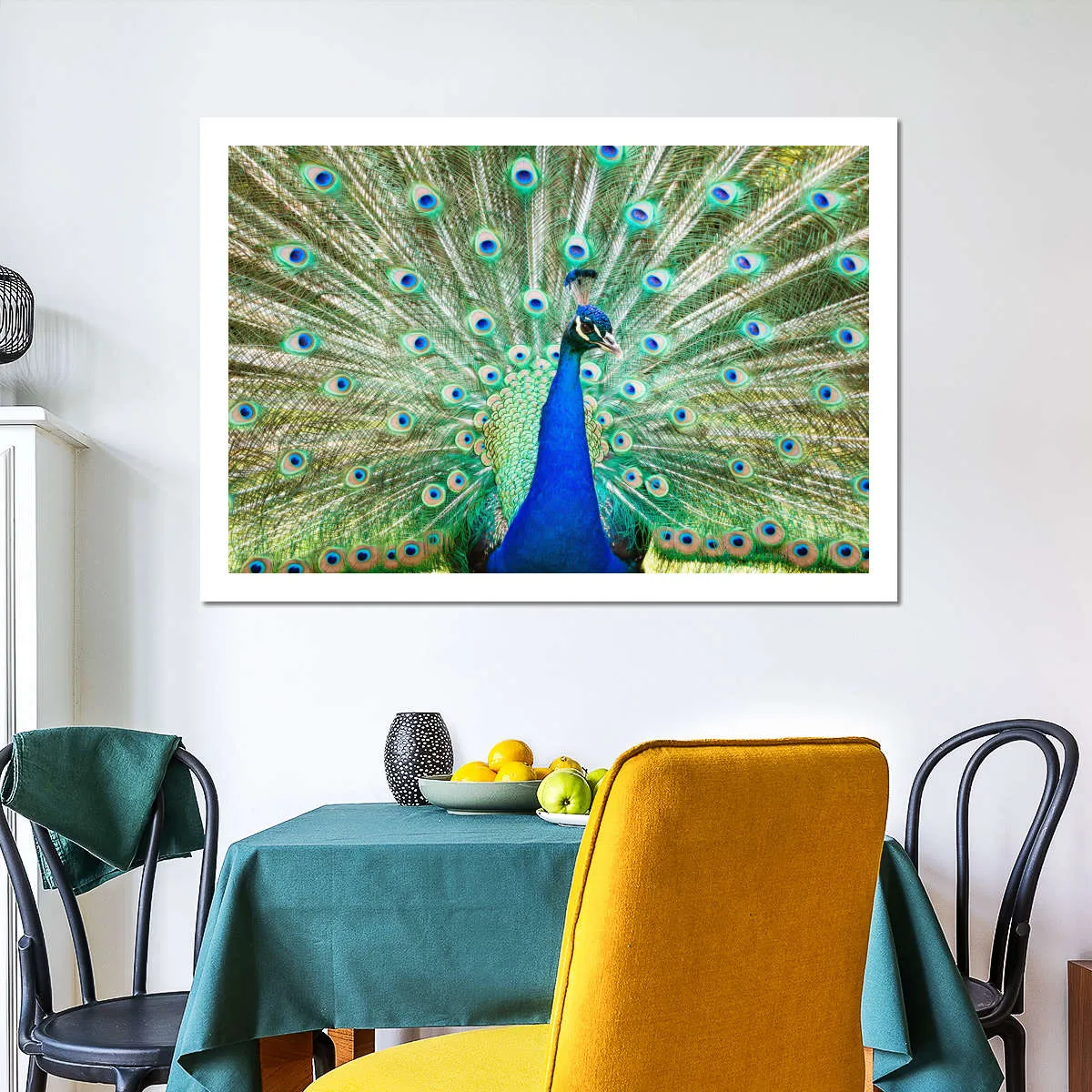 A Colorful Peacock Wall Art