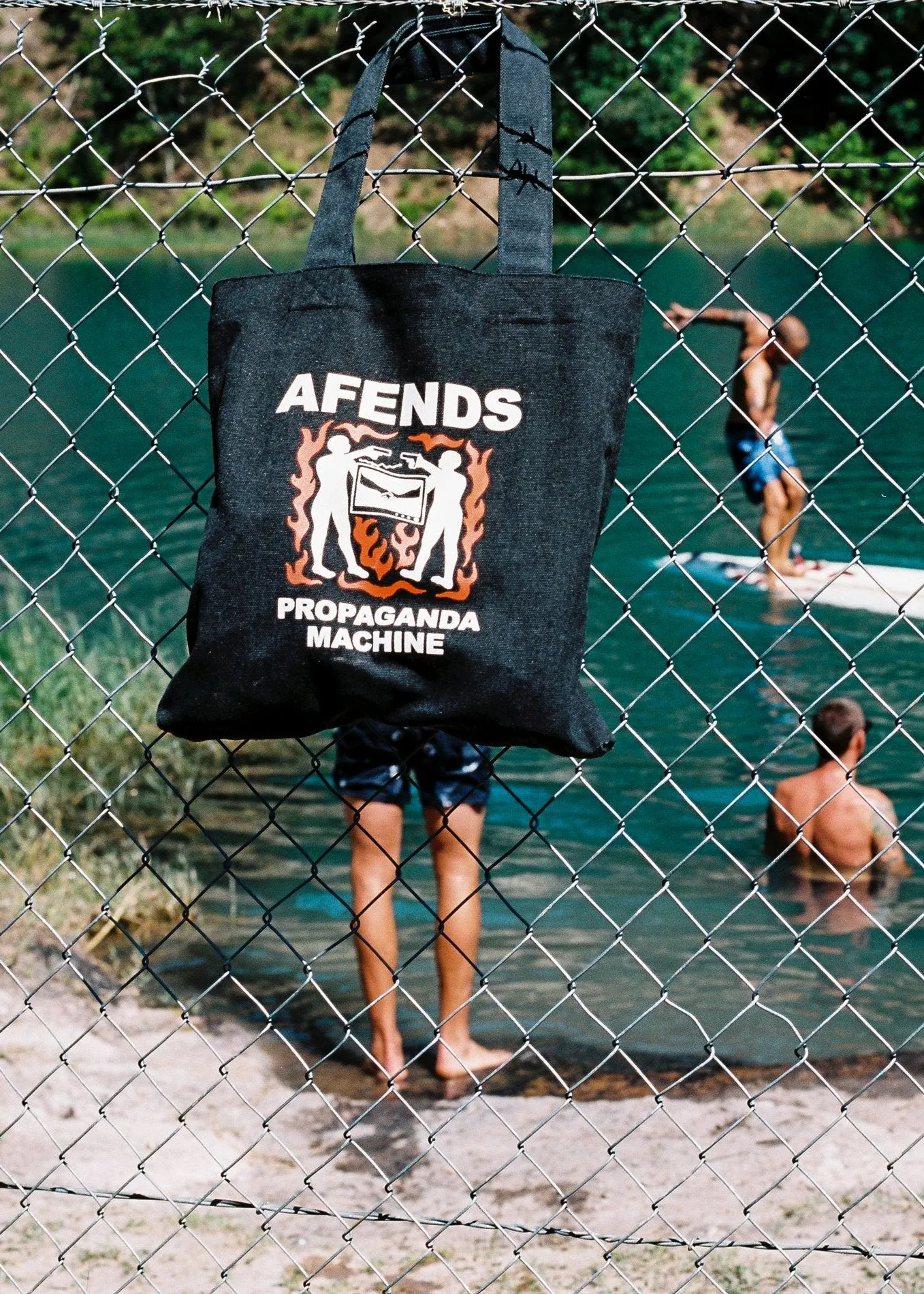 Afends Unisex Propaganda Machine - Premium Tote Bag