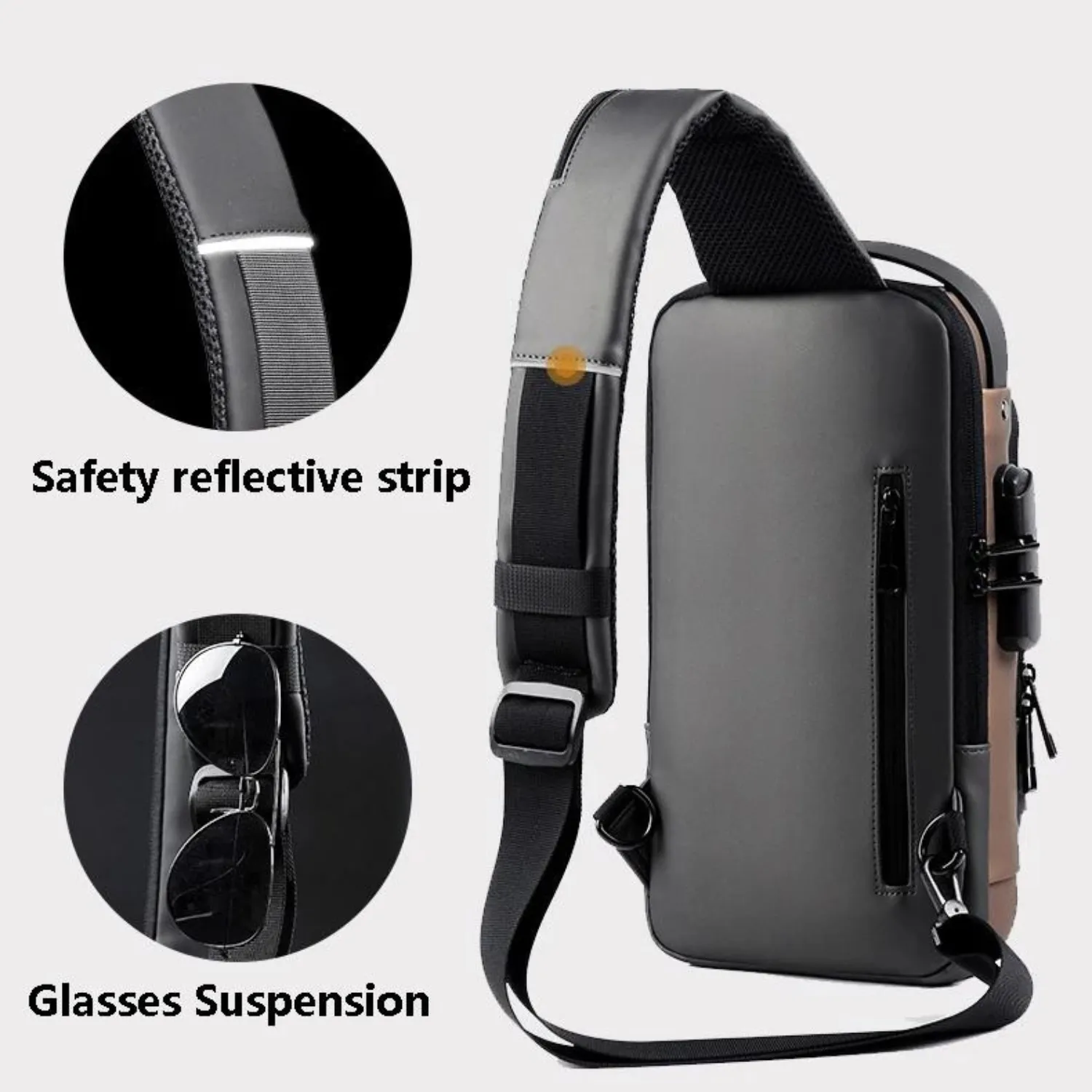 Anti-theft USB Charging Crossbody Bag