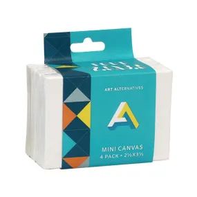 Art Alternatives Mini Canvas 4pk 2.5" x 3.5"