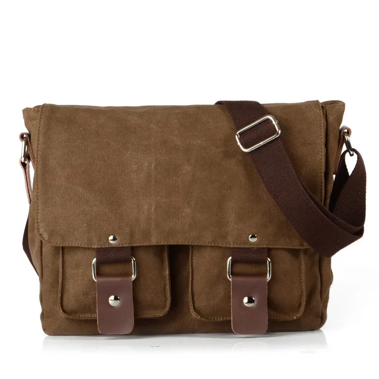 Arxus new casual retro bag shoulder bag canvas cross section men and women Messenger bag