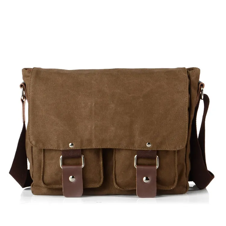 Arxus new casual retro bag shoulder bag canvas cross section men and women Messenger bag