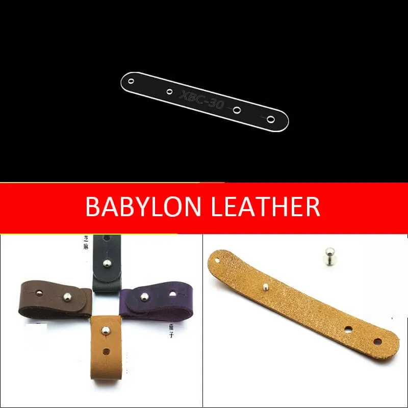 BABYLON™ Earphone and Cable Organizer Leather Strap Pattern XBC-30