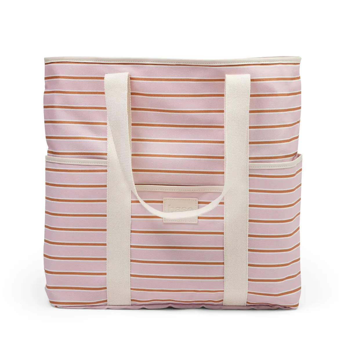 BEACH BASE | Soft Pink   Rust Stripe