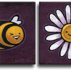 Bee & Flower Original Art