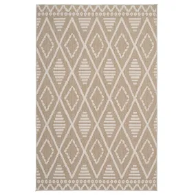 Beige Diamond Loop Pile Rug