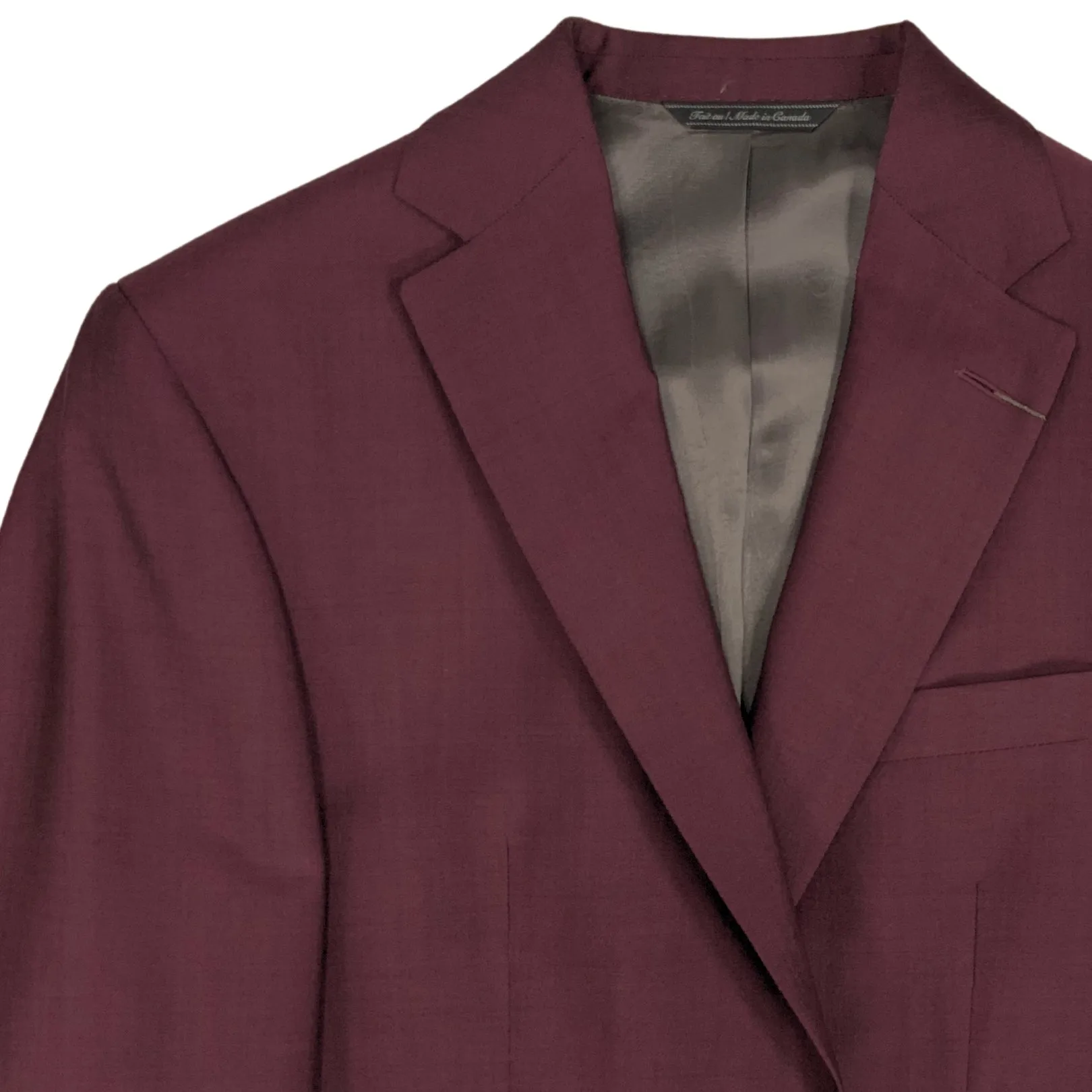 Berry Sharkskin Two Button Suit