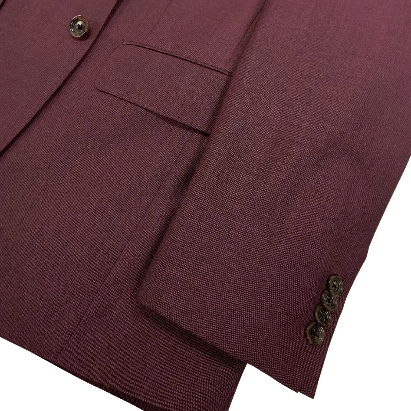 Berry Sharkskin Two Button Suit