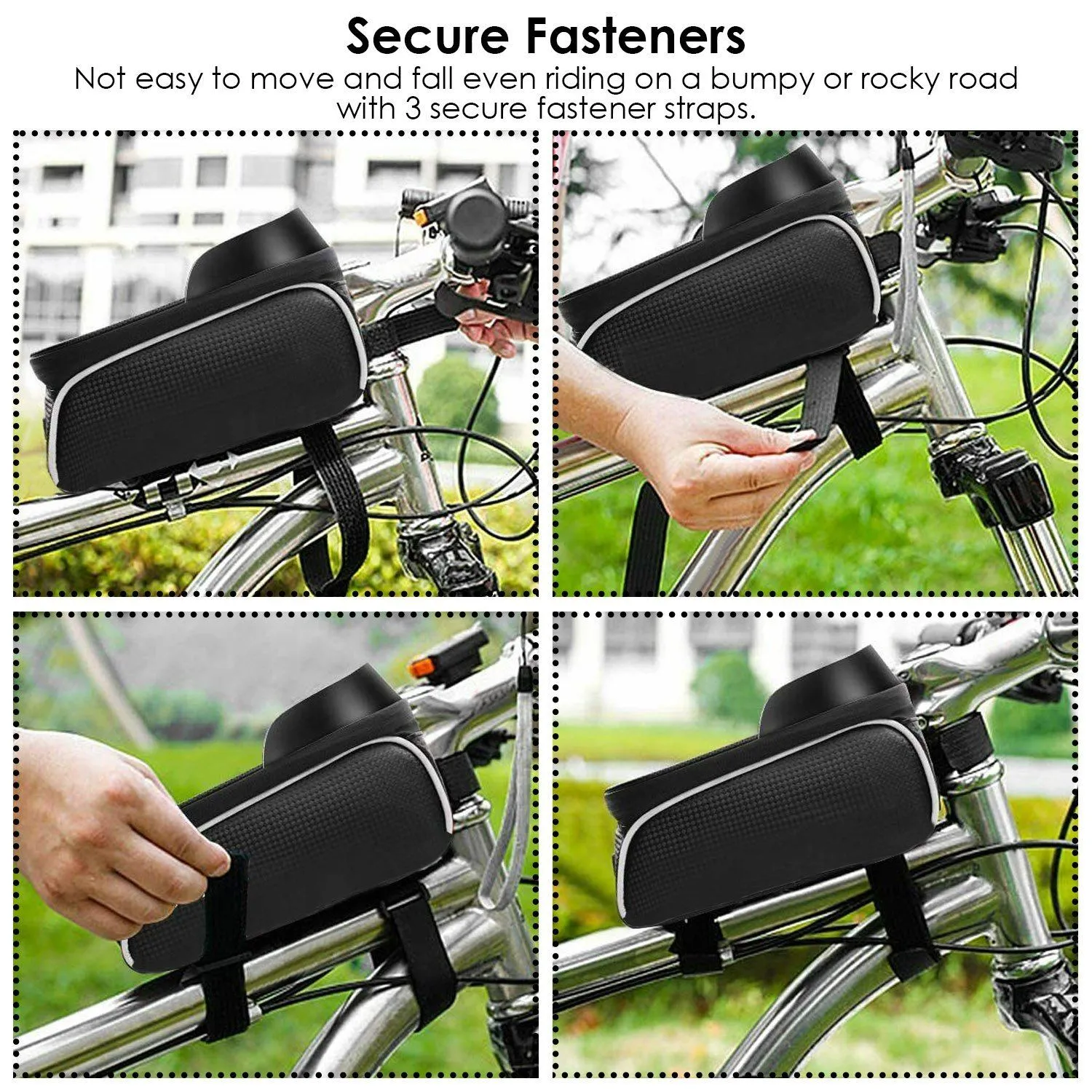 Bike Phone Front Frame Bag with Touch Screen Sun-Visor