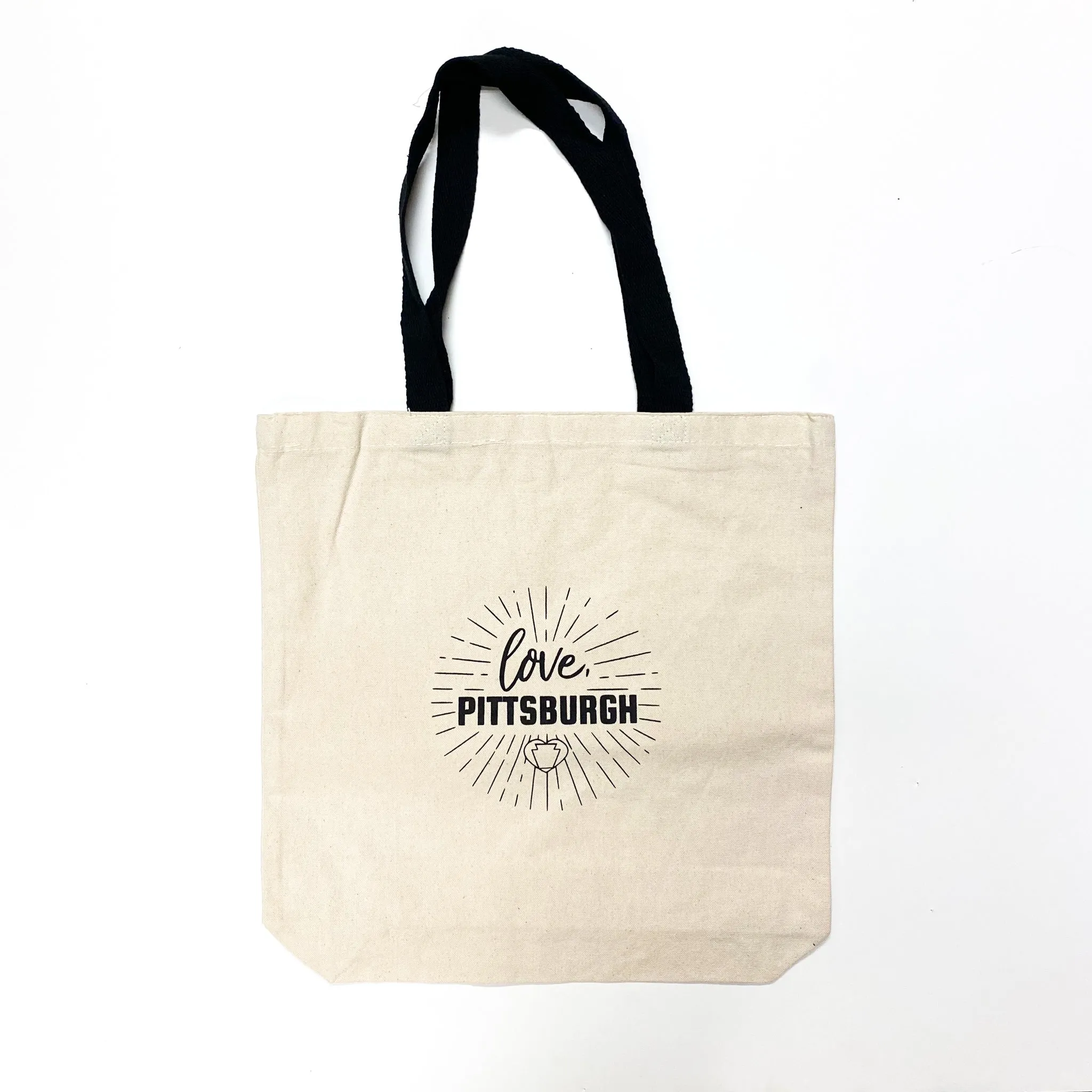 Black Handle Logo Tote