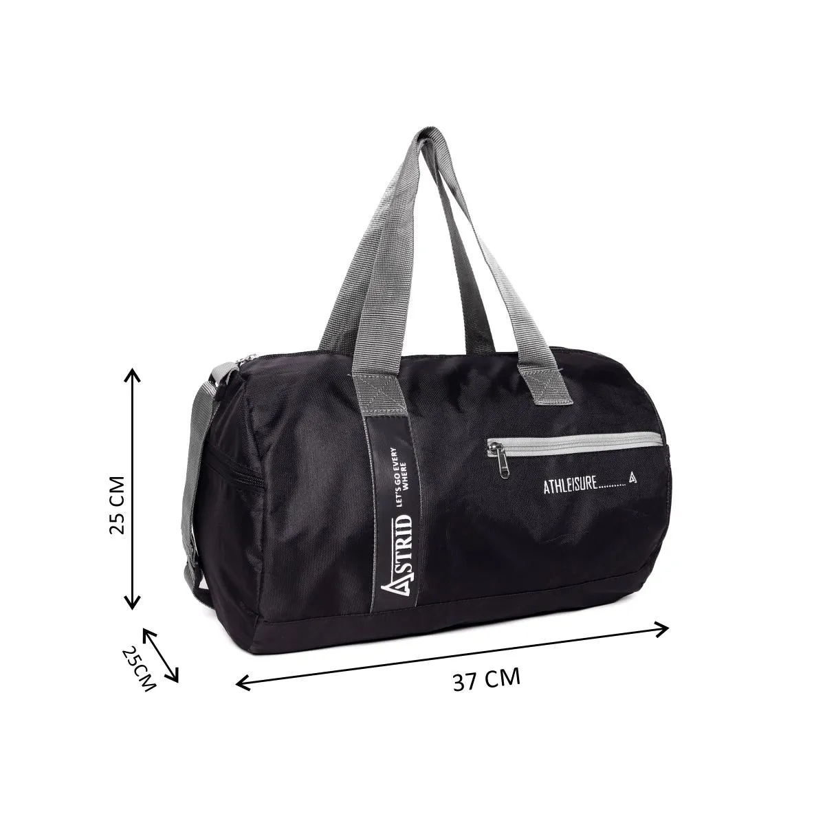 Black Travel Duffle,Gym Bag Medium Size