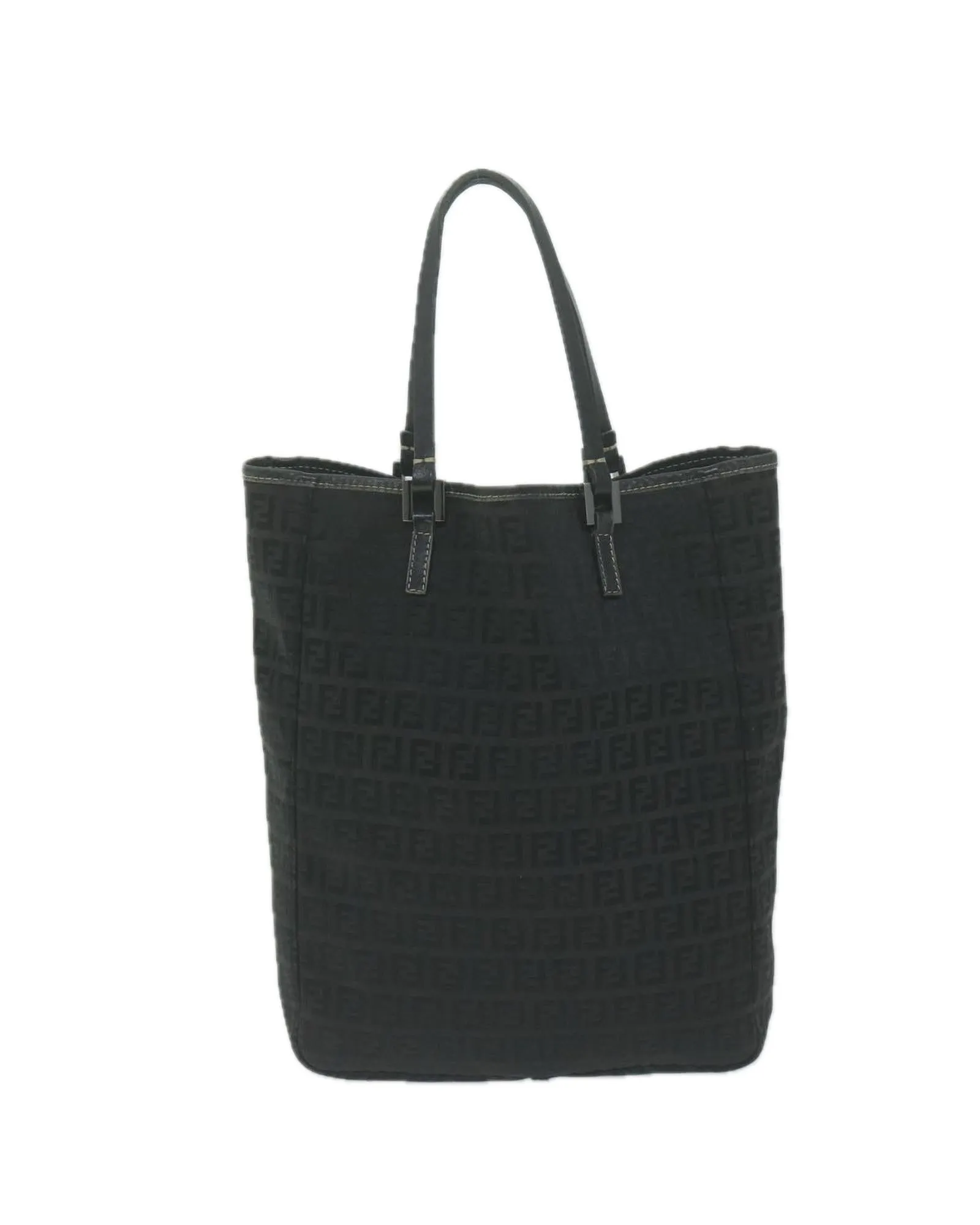 Black Zucchino Canvas Tote Bag with Pouch