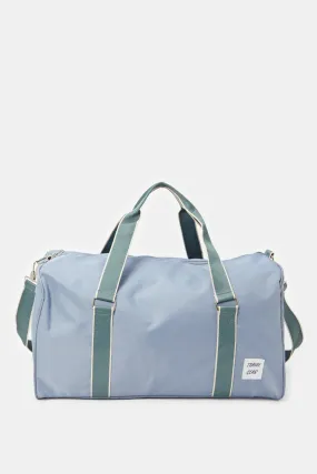 Blue Plain Duffle Bag