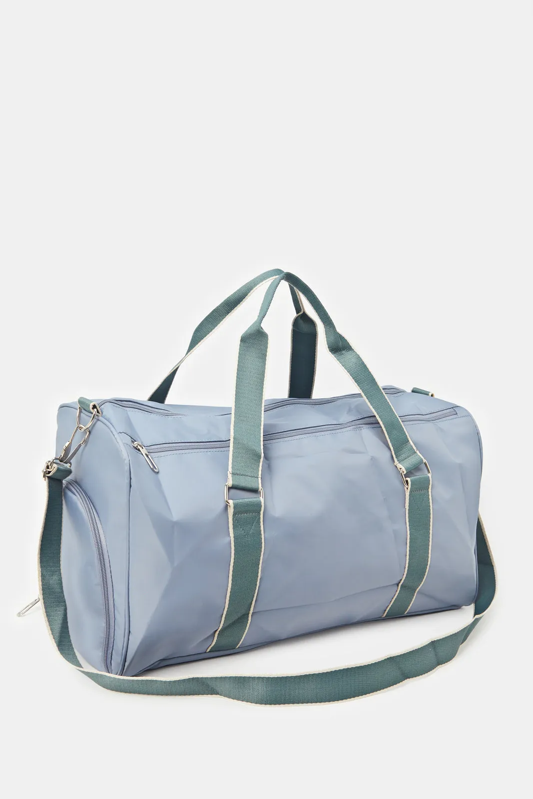 Blue Plain Duffle Bag