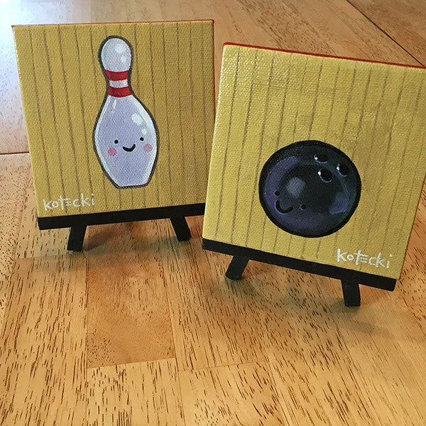 Bowling Pin & Ball Original Art