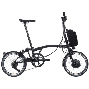 Brompton P Line M4L Electric Folding Bike - Midnight Black