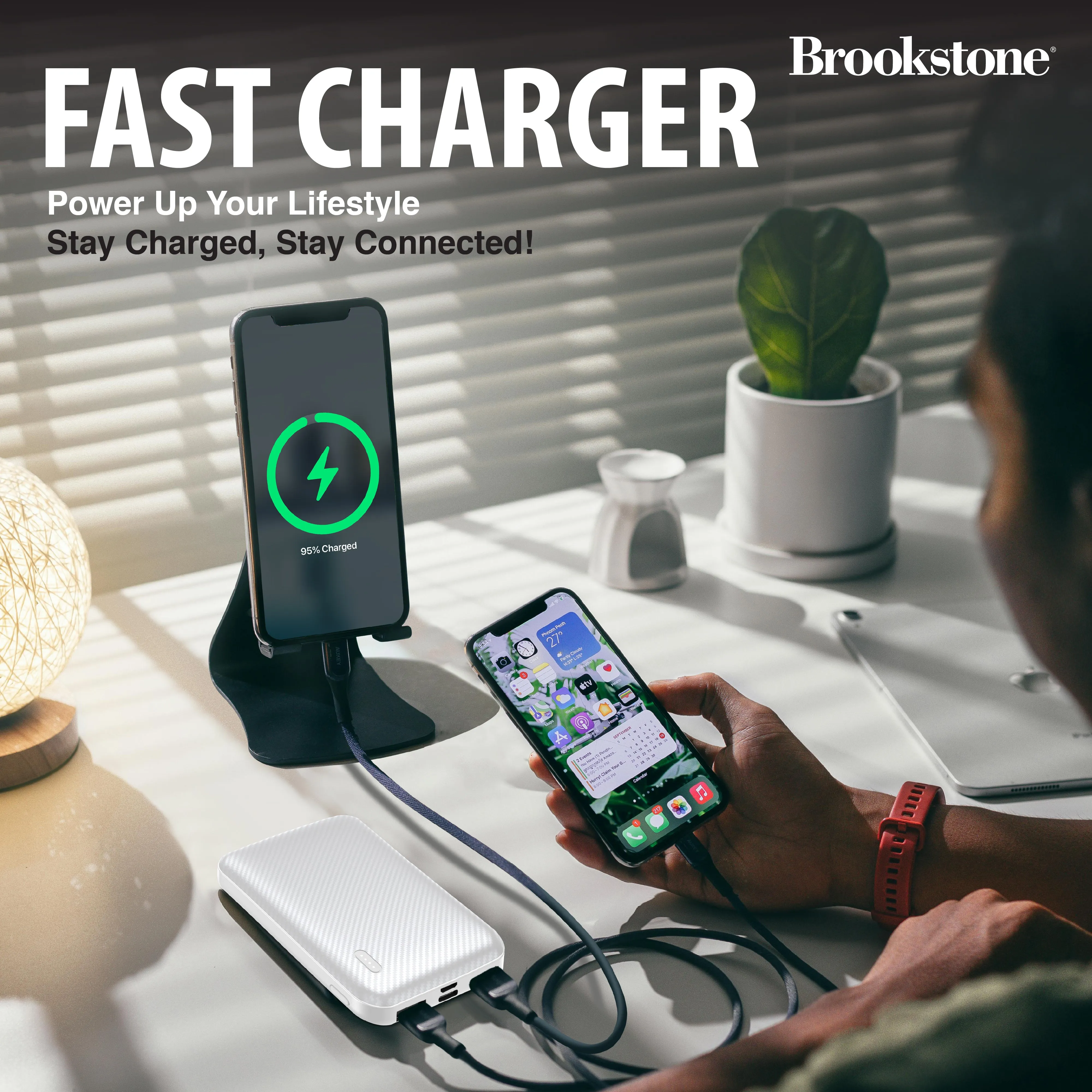 Brookstone Carbon Fiber 5000mah Power Bank