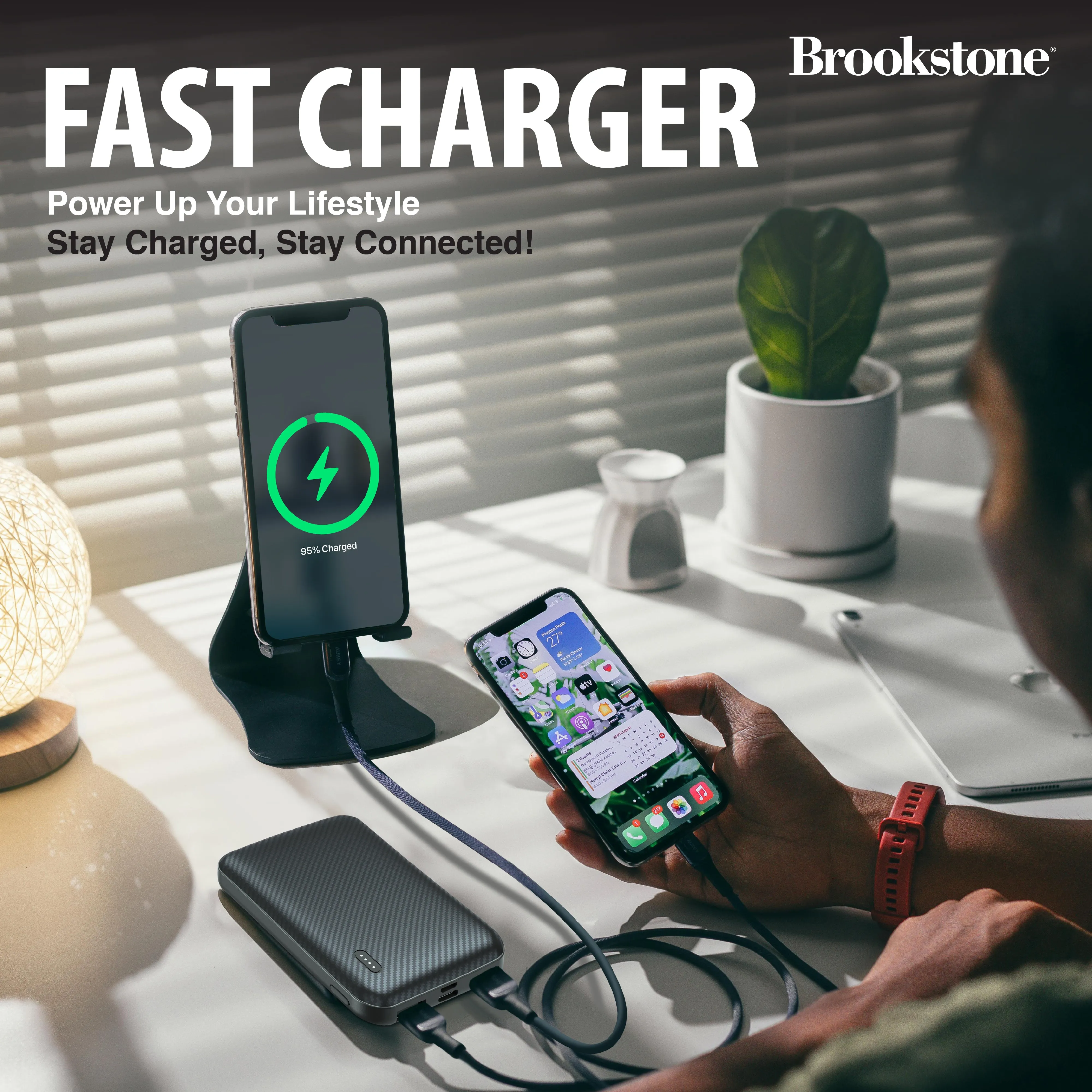 Brookstone Carbon Fiber 5000mah Power Bank