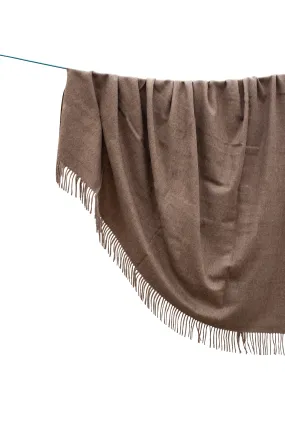 Brown Baby Alpaca Throw