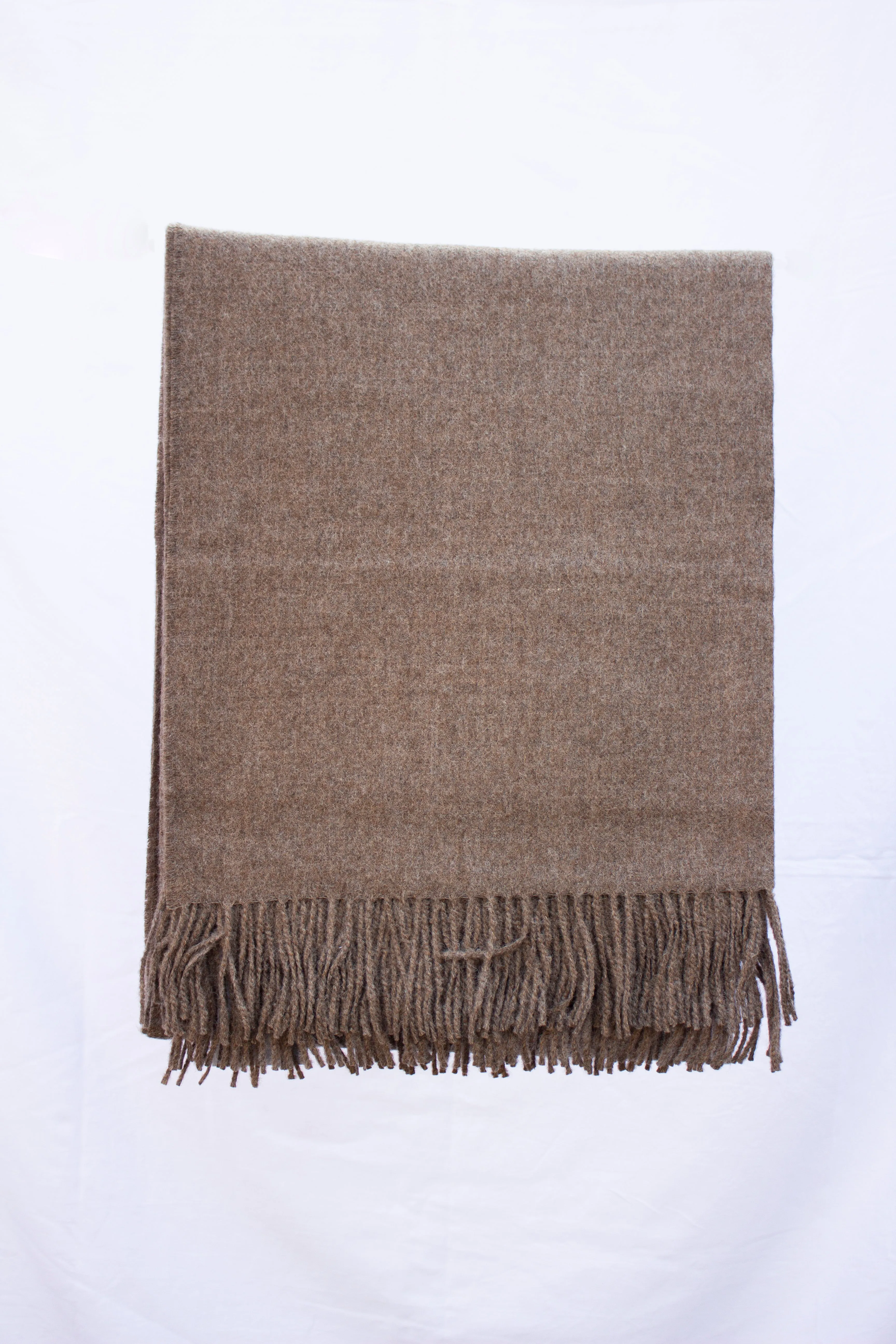 Brown Baby Alpaca Throw