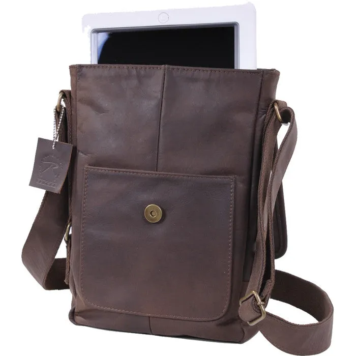 Brown - Leather Military Tech Bag