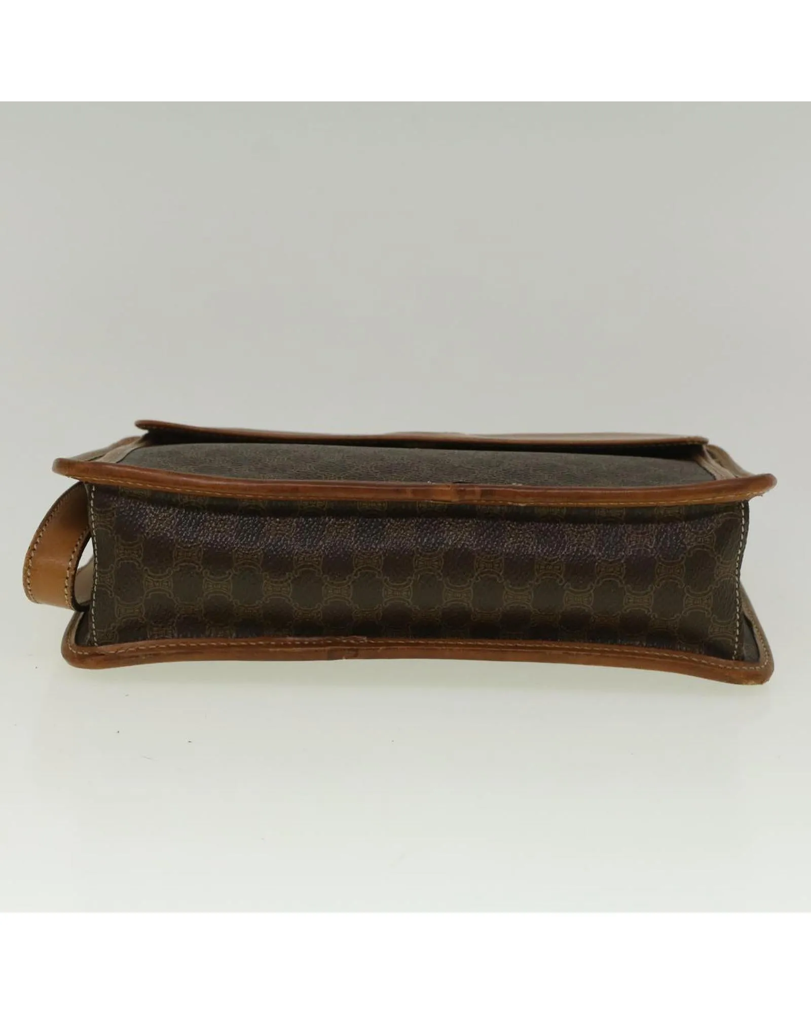 Brown Macadam Canvas Clutch Bag - Celine