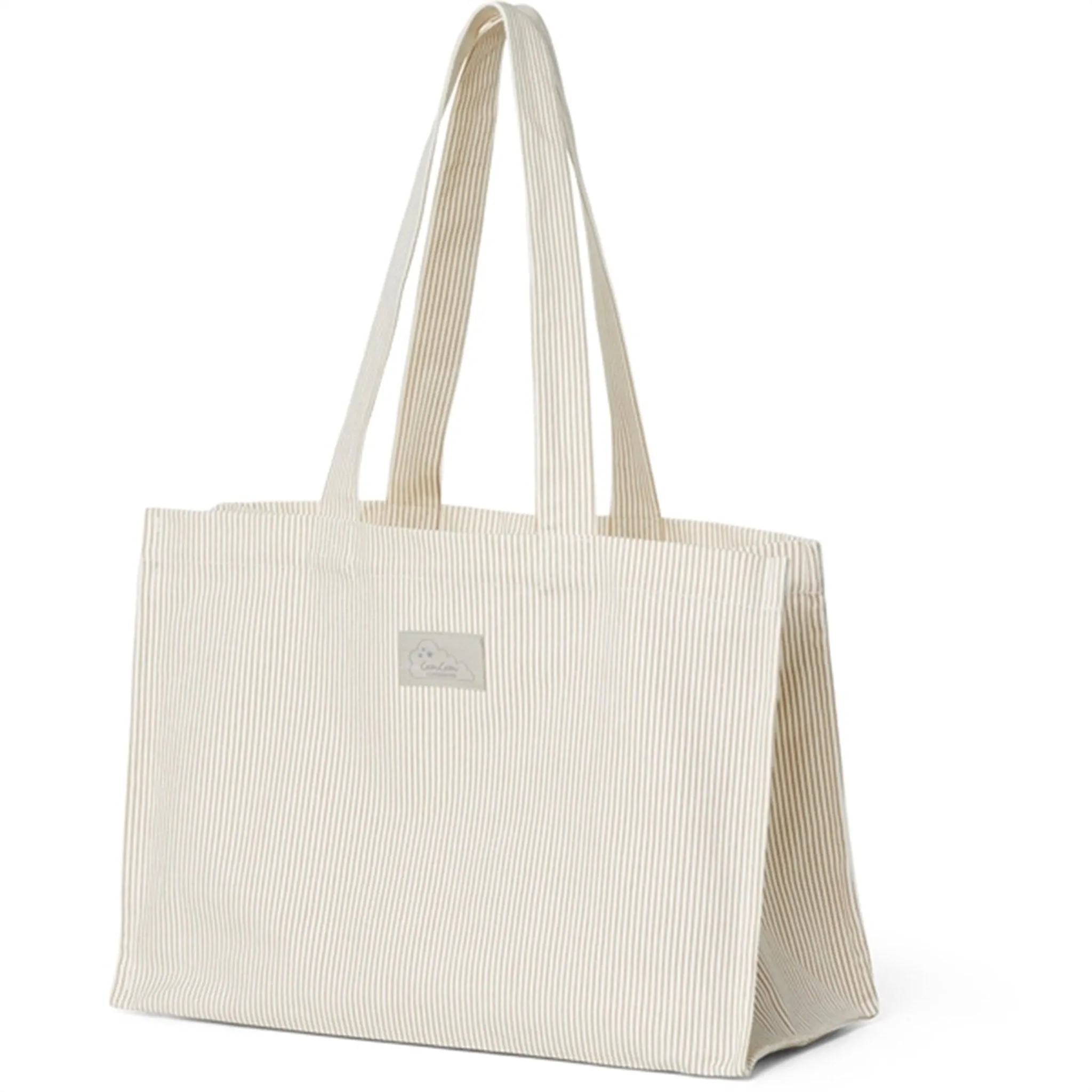 Cam Cam Copenhagen Tote Bag Canvas Classic Stripes Camel