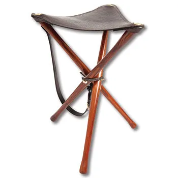 Campaign Furniture: Ranthambore Tripod Shooting Stool