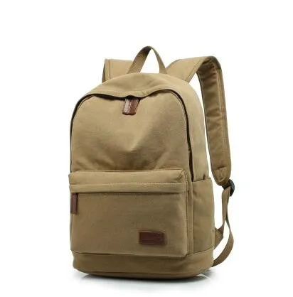 Canvas Backpack Laptop Bag Notebook School Bag for 13.3" 14.1 Laptop