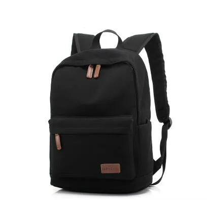 Canvas Backpack Laptop Bag Notebook School Bag for 13.3" 14.1 Laptop