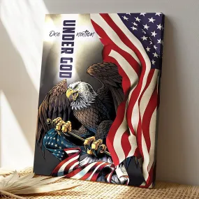 Christian Canvas Art - God Bless America - Unique Eagle Christian Canvas - Scripture Canvas - Ciaocustom