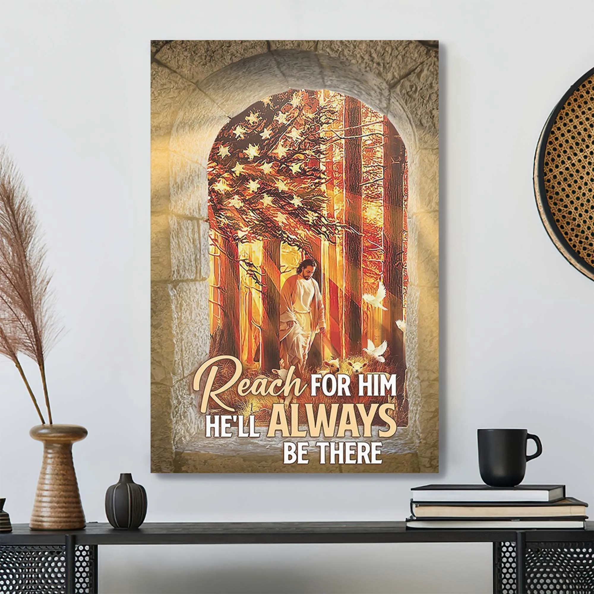 Christian Canvas Art - Hell Always Be There - Unique Jesus Canvas - Scripture Canvas - Ciaocustom