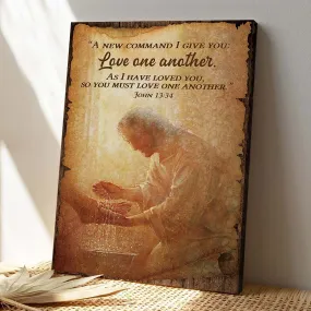 Christian Canvas Art - New Command From God - Unique Christian Canvas - Scripture Canvas - Ciaocustom