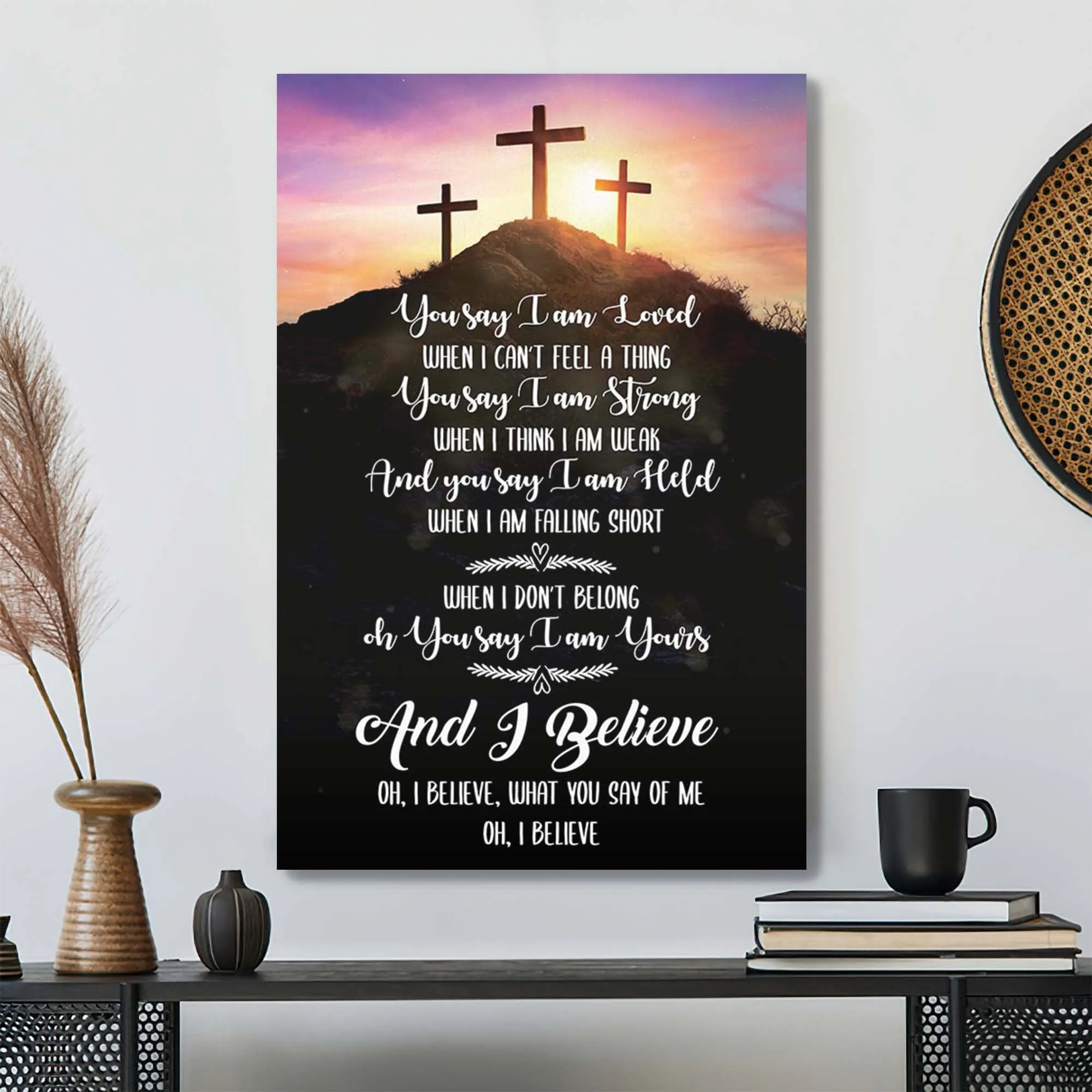 Christian Canvas Art - Special Lyrics About God - Unique Jesus Canvas - Scripture Canvas - Ciaocustom