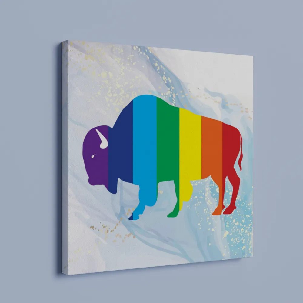 Classic Rainbow Buffalo Canvas - BLUE